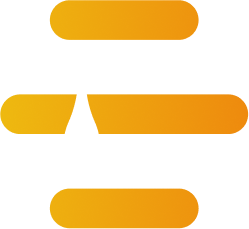 Orange abstract beehive logo element representing modern web development and smart IT solutions