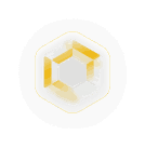 Glowing golden abstract hexagon icon for Beehive cracked the code case study section