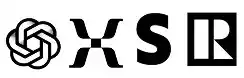 Logos representing OpenAI, X, S, and R brands in technology and AI space