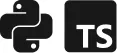 Python and TypeScript programming language logos side by side