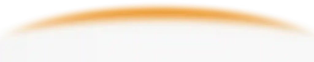 Minimal orange arc glow used as a design divider