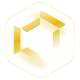 Glowing golden abstract hexagon icon for Beehive cracked the code case study section